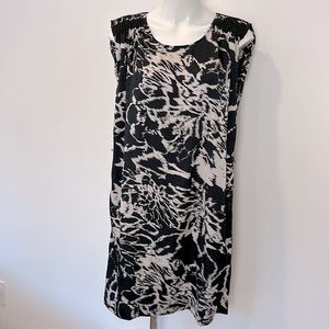 NEW In Wear Sinori Lightweight Dress Size 8 Medium Black & Beige Print $129 BNWT